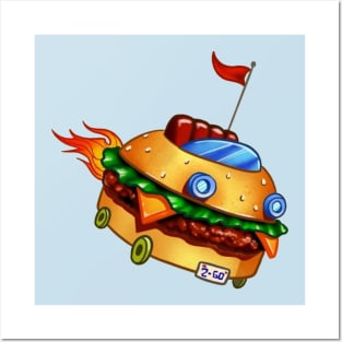 burger car Posters and Art